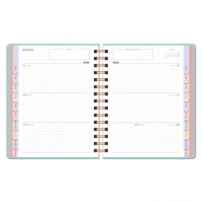 AGENDA 2026 BOTANICAL ESPIRAL SEMANA VISTA 15 X 21 CM BOUQUET DOHE 13265 26