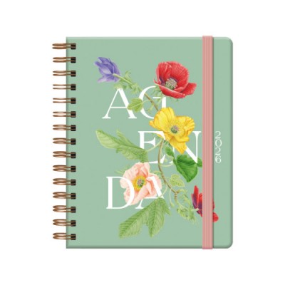 AGENDA 2026 BOTANICAL ESPIRAL SEMANA VISTA 15 X 21 CM ROMANTIC DOHE 13266 26