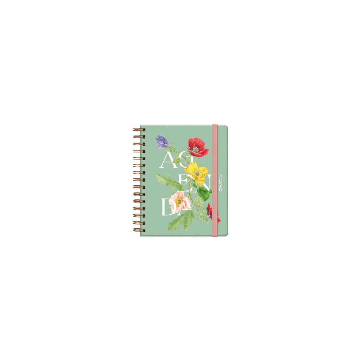 AGENDA 2026 BOTANICAL ESPIRAL SEMANA VISTA 15 X 21 CM ROMANTIC DOHE 13266 26