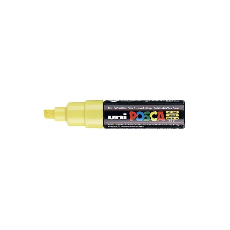 MARCADOR PC 8K POSCA PUNTA B 8MM AMARILLO UNI BALL 300434000