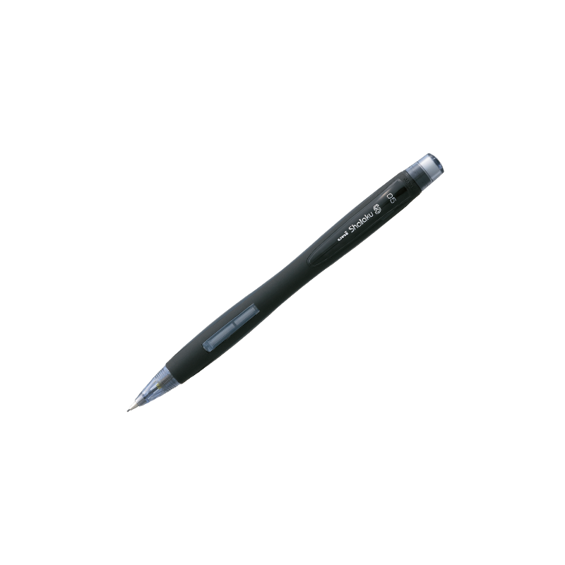 PORTAMINAS UNI SHALAKU 05MM NEGRO CON GOMA UNI BALL 96032000