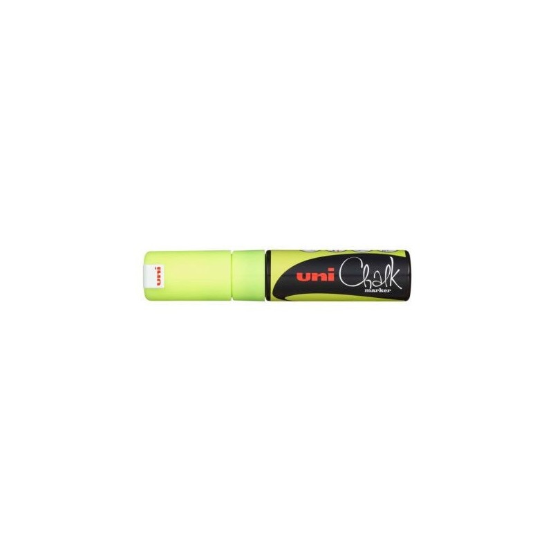 MARCADOR CHALK PWE 8K PIZARRA VERDE 8MM AMARILLO UNI BALL 140103000