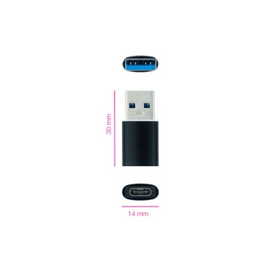 Nanocable Adaptador USB A 31 a USB C USB A M USB C H Negro