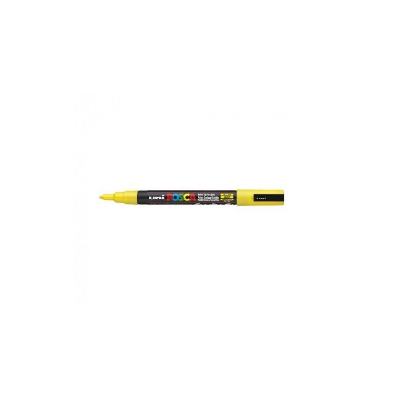 ROTULADOR NO PERMANENTE PC 3M PUNTA CONICA 09 13MM AMARILLO UNI BALL 284570000