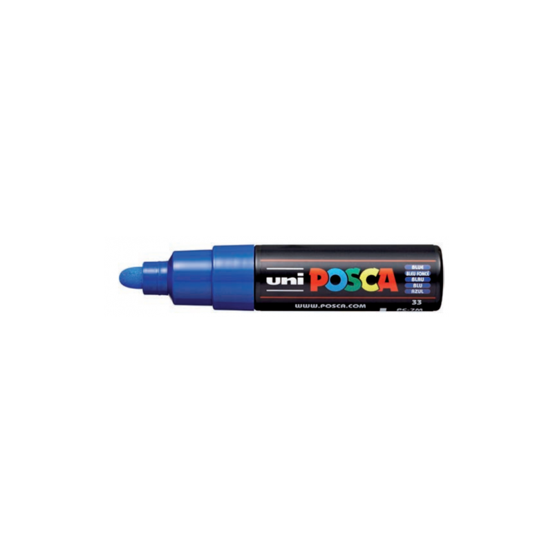 ROTULADOR NO PERMANENTE 45 55MM PC 7M AZUL UNI BALL 300145000