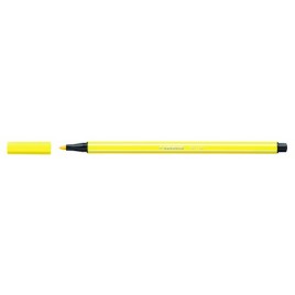 ROTULADOR PUNTA FIBRA MEDIA 1MM PEN 68 AMARILLO LIMON STABILO 68 24