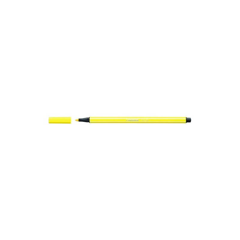 ROTULADOR PUNTA FIBRA MEDIA 1MM PEN 68 AMARILLO LIMON STABILO 68 24