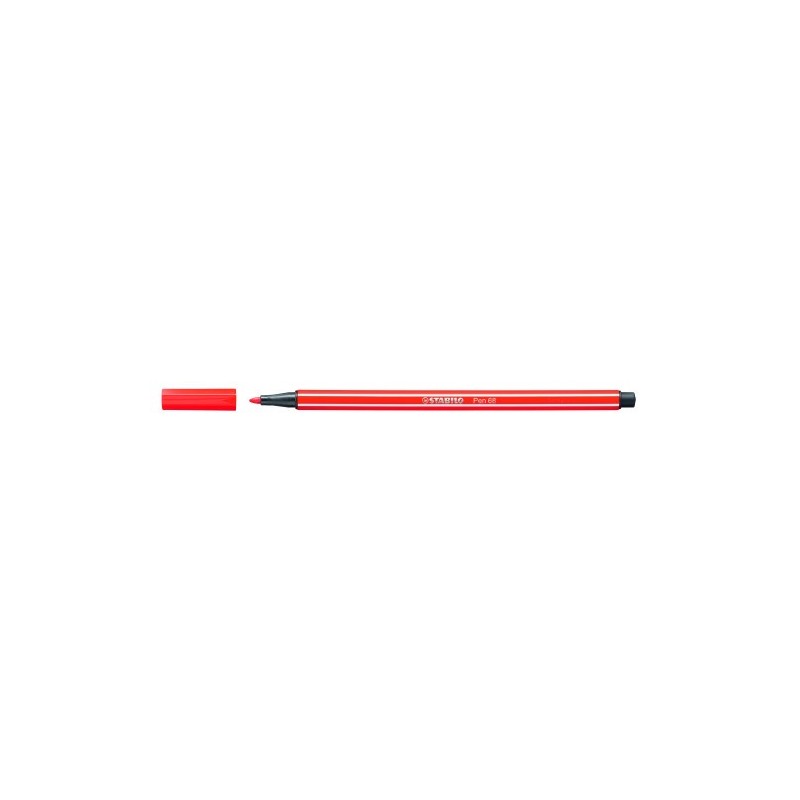 ROTULADOR PUNTA FIBRA MEDIA 1MM PEN 68 ROJO STABILO 68 40