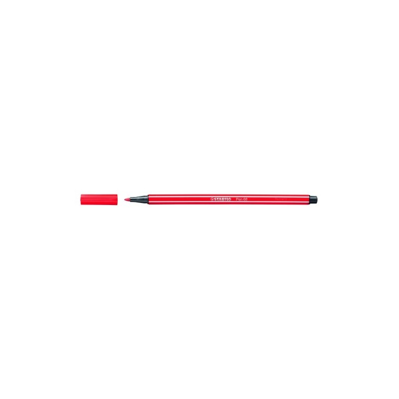 ROTULADOR PUNTA FIBRA MEDIA 1MM PEN 68 ROJO CARMIN STABILO 68 48