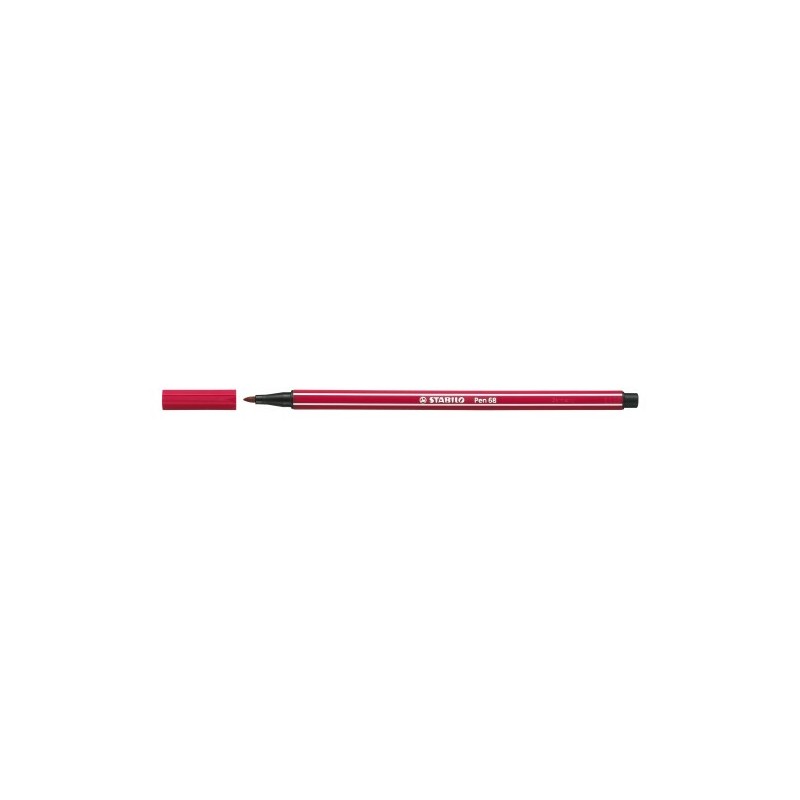 ROTULADOR PUNTA FIBRA MEDIA 1MM PEN 68 ROJO OSCURO STABILO 68 50