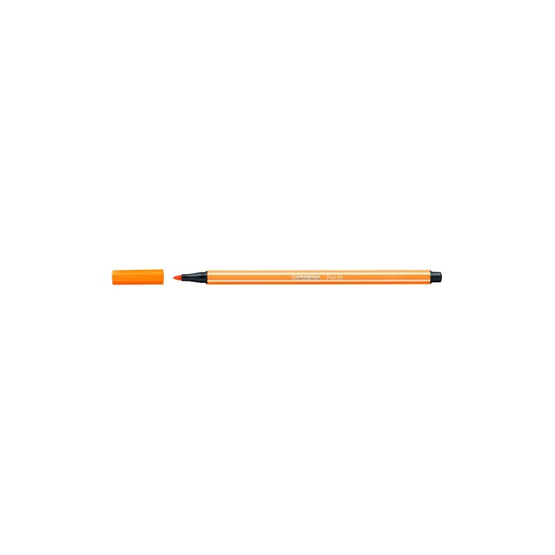 ROTULADOR PUNTA FIBRA MEDIA 1MM PEN 68 NARANJA STABILO 68 54