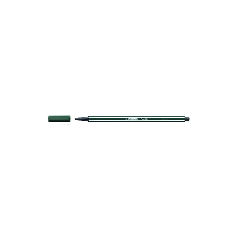 ROTULADOR PUNTA FIBRA MEDIA 1MM PEN 68 VERDE TIERRA STABILO 68 63