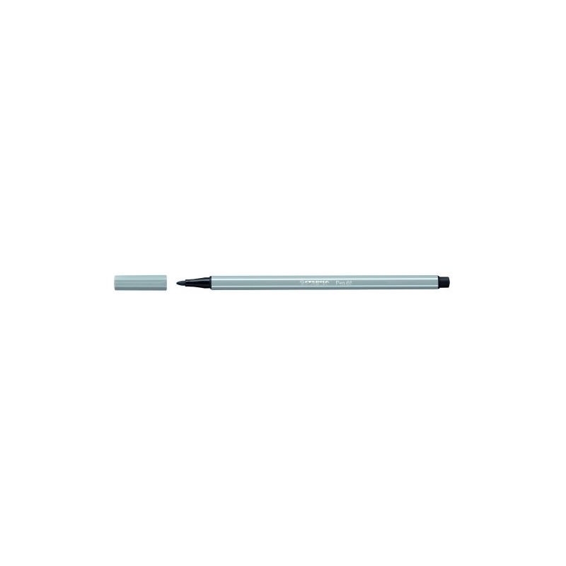 ROTULADOR PUNTA FIBRA MEDIA 1MM PEN 68 GRIS MEDIO STABILO 68 95