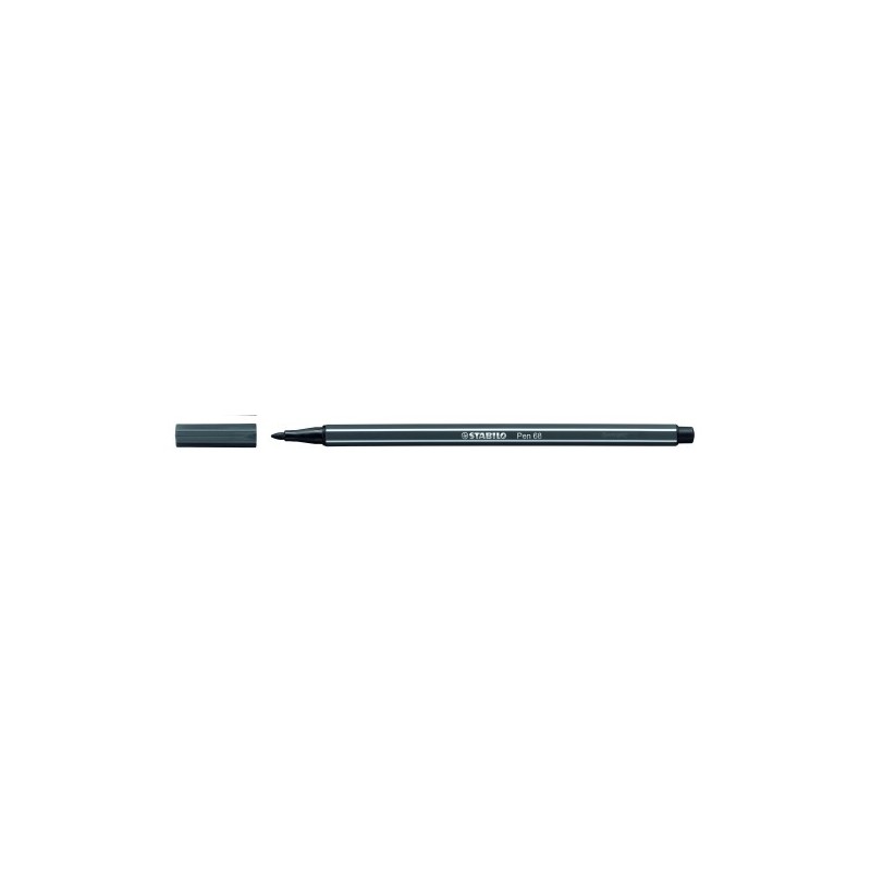 ROTULADOR PUNTA FIBRA MEDIA 1MM PEN 68 GRIS INTENSO STABILO 68 97