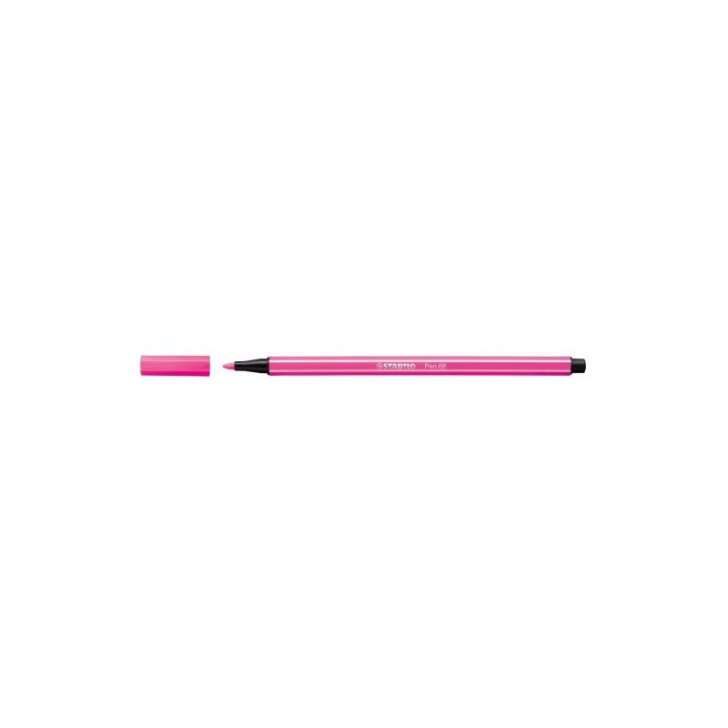 ROTULADOR PUNTA FIBRA MEDIA 1MM PEN 68 ROSA NEON STABILO 68 056