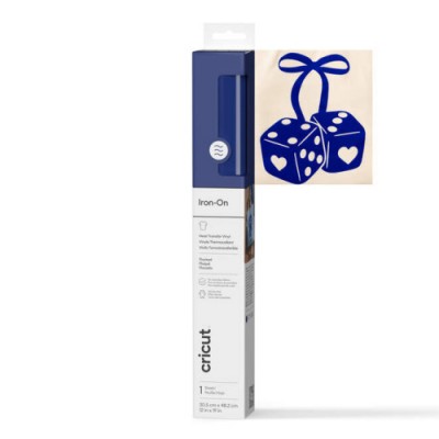 CRICUT FLOCKED IRON ON BLUE 30X48CM