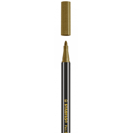 ROTULADOR ACUARELABLE METAL PUNTA MEDIA 14MM PEN 68 ORO STABILO 68 810