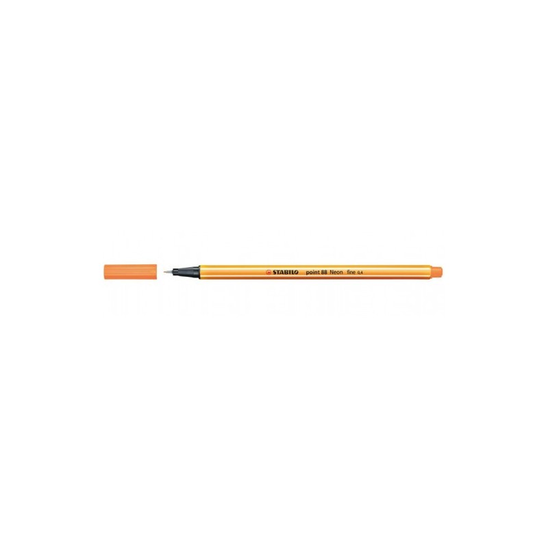 ROTULADOR PUNTA FINA POINT 88 04MM NARANJA NEON STABILO 88 054