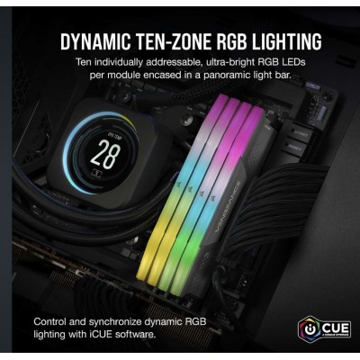 MEMORIA CORSAIR DDR5 32GB 2X16GB PC5600 VENGEANCE RGB CMG32GX5M2B5600Z40