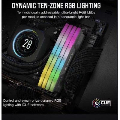 MEMORIA CORSAIR DDR5 64GB 2X32GB PC5200 VENGEANCE RGB CMG64GX5M2B5200Z40