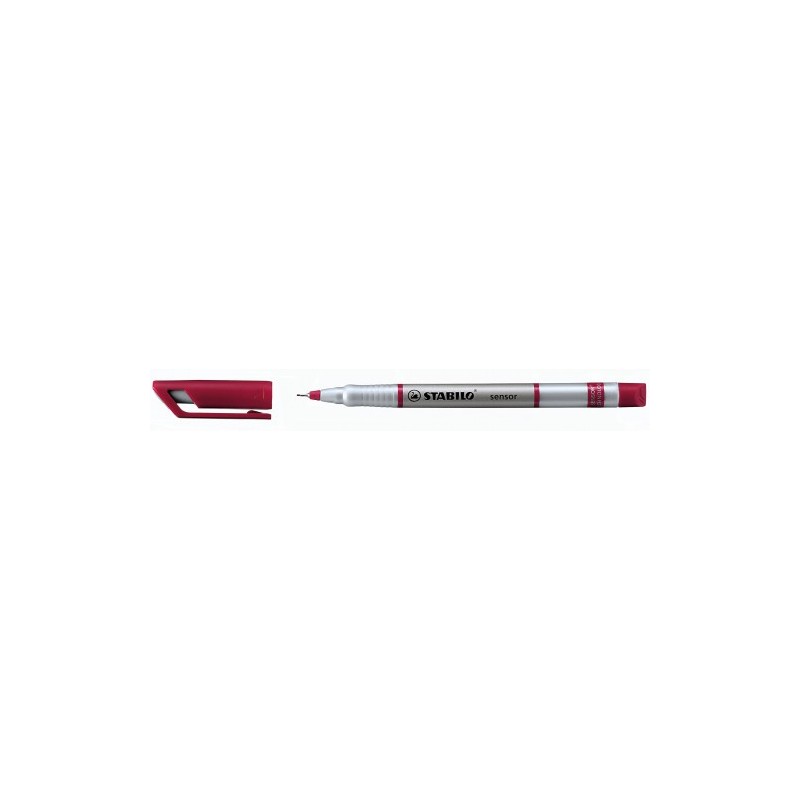 ROTULADOR SENSOR PUNTA FINA 03MM ROJO STABILO 189 40