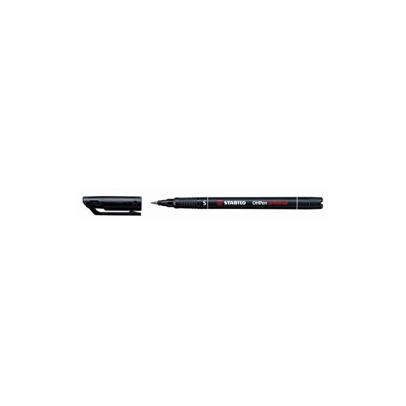 MARCADOR PERMANENTE PUNTA SUPERFINA OHPEN UNIVERSAL 04MM NEGRO STABILO 841 46