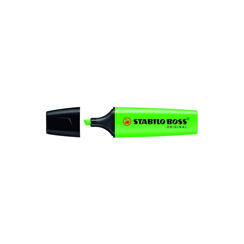 MARCADOR FLUORESCENTE BOSS ORIGINAL TRAZO 2 5MM VERDE STABILO 70 33