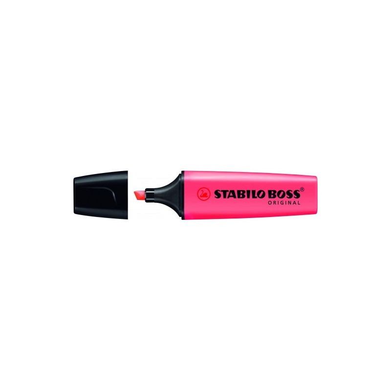 MARCADOR FLUORESCENTE BOSS ORIGINAL TRAZO 2 5MM ROJO STABILO 70 40