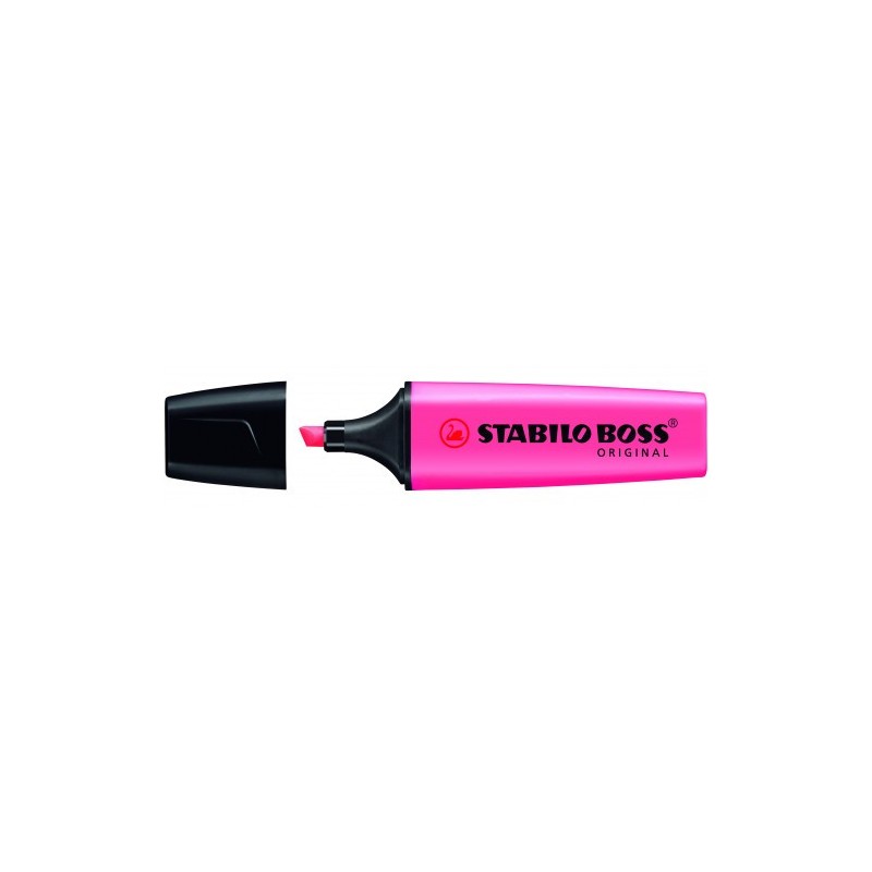 MARCADOR FLUORESCENTE BOSS ORIGINAL TRAZO 2 5MM ROSA STABILO 70 56