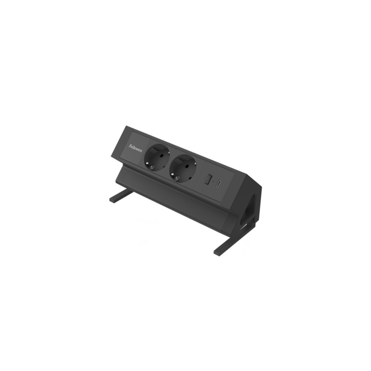 REGLETA SOBREMESA 2 TOMA USB A C NEGRO FELLOWES 100137182