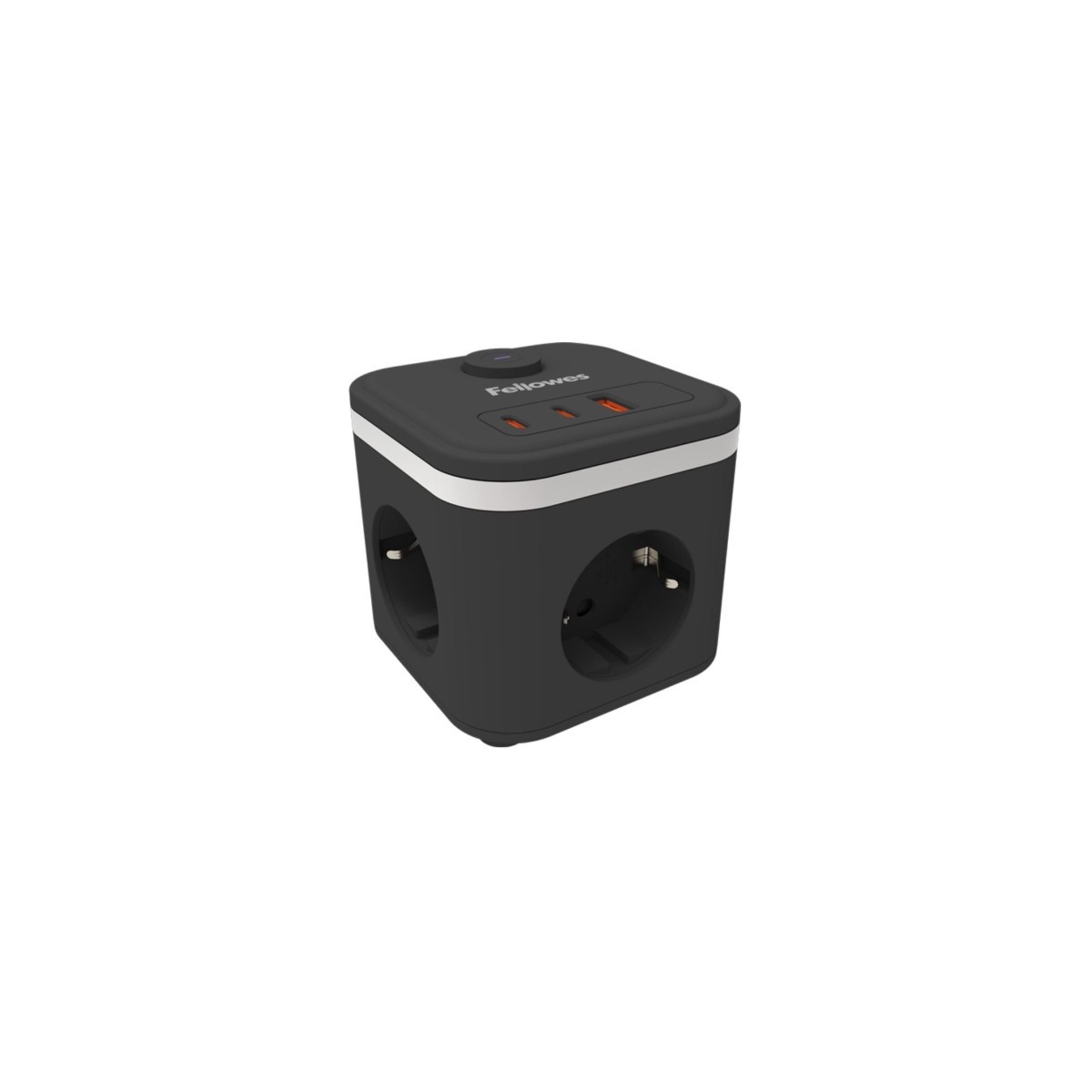 CUBO MULTIENCHUFE 3 TOMAS 2XUSB C 1 USB A NEGRO FELLOWES 100137167