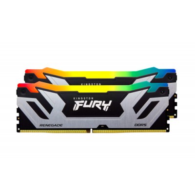MEMORIA KINGSTON 48GB 8400MT S DDR5 CL40 CUDIMM KIT OF 2 FURY RENEGADE RGB SILVER XMP KF584CU40RSAK2 48