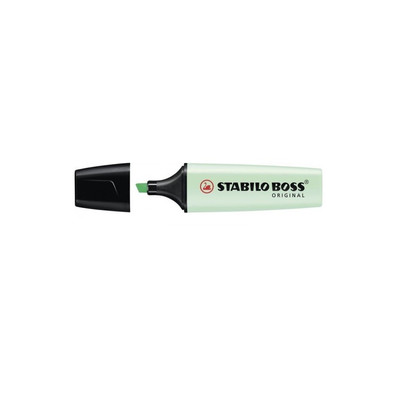 MARCADORFLUORESCENTE BOSS TRAZO 2 5MM VERDE PASTEL STABILO 70 116