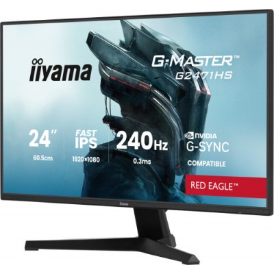 MONITOR IIYAMA 24 PULGADAS RESOLUCIoN FULL HD 1920X1080 PANEL IPS 08 MS MPRT 165 HZ BRILLO 250 CONTRASTE 1100 1 HDMI DISPLAYPOR