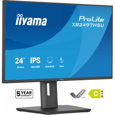 MONITOR IIYAMA PANTALLA PARA PC 605 CM 238 1920 X 1080 PIXELES FULL HD LED PANEL IPS ERGONoMICO HDMI DISPLAYPORT USB