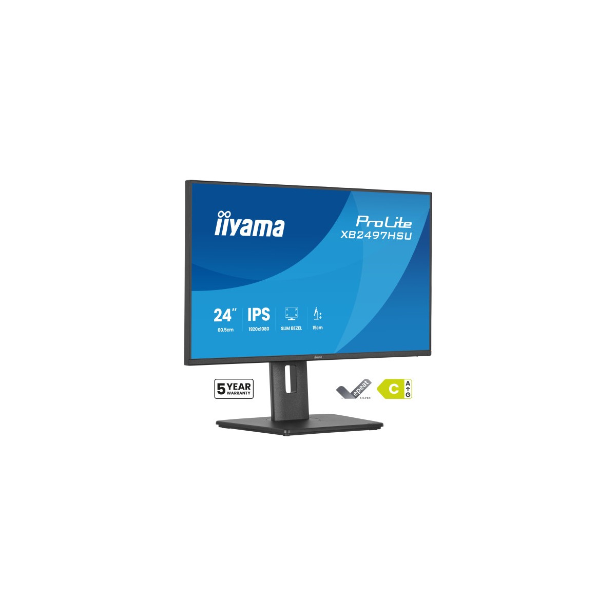 MONITOR IIYAMA PANTALLA PARA PC 605 CM 238 1920 X 1080 PIXELES FULL HD LED PANEL IPS ERGONoMICO HDMI DISPLAYPORT USB