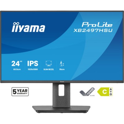 MONITOR IIYAMA PANTALLA PARA PC 605 CM 238 1920 X 1080 PIXELES FULL HD LED PANEL IPS ERGONoMICO HDMI DISPLAYPORT USB