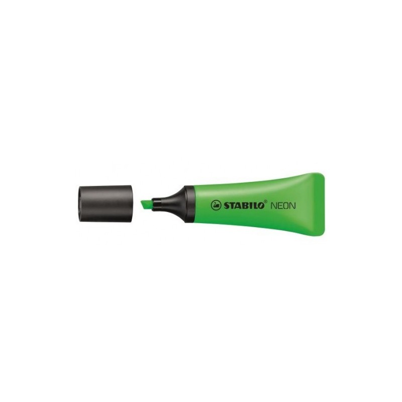 MARCADOR FLUORESCENTE NEON TRAZO 2 5MM VERDE STABILO 72 33