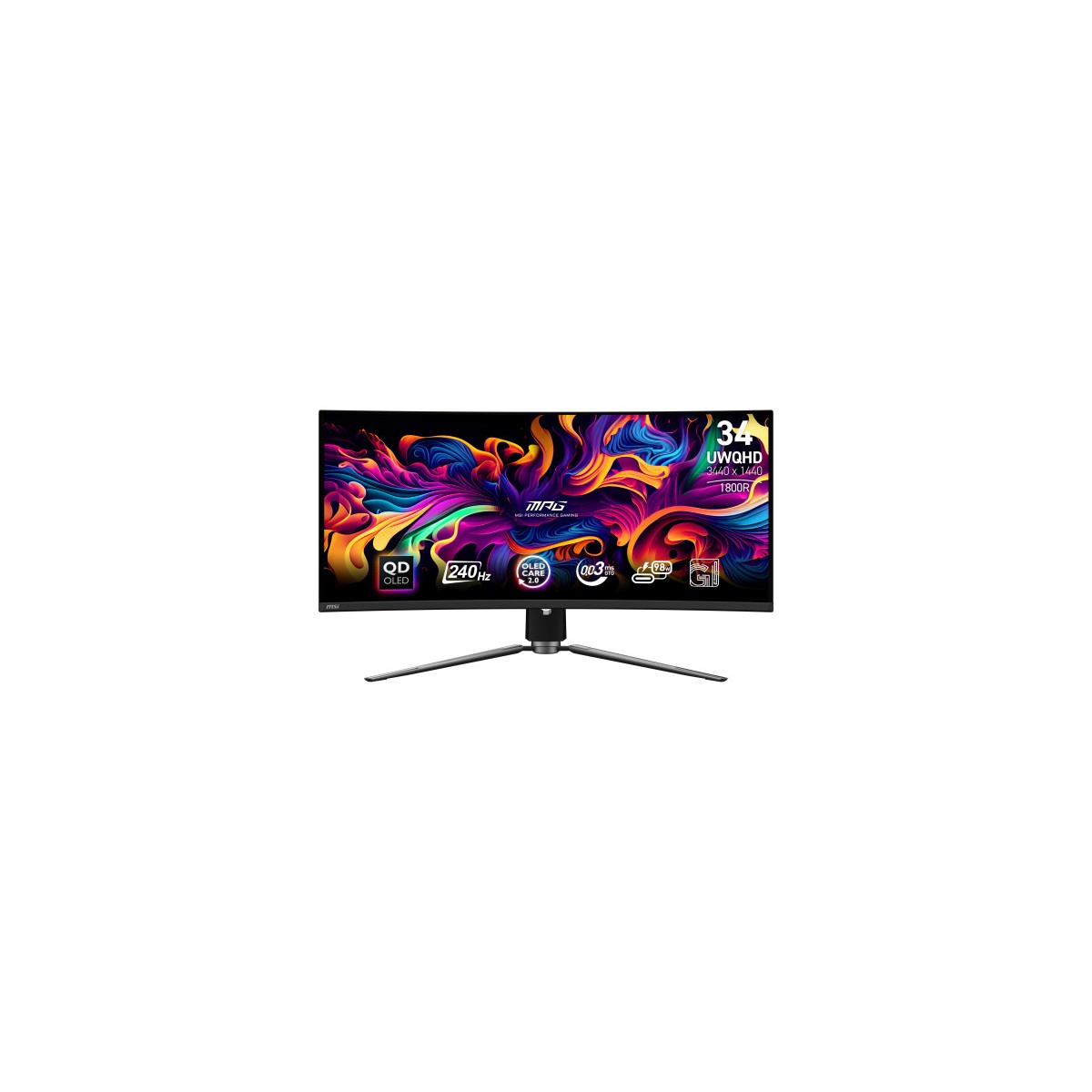 MSI MPG 341CQPX QD OLED pantalla para PC 864 cm 34 3440 x 1440 Pixeles UltraWide Quad HD Negro