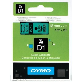 CINTA ROTULADORA D1 12MMX7M NEGRO VERDE DYMO S0720590