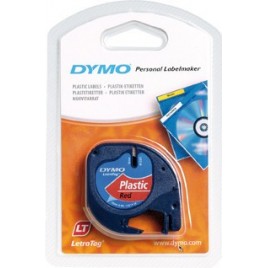 CINTA ROTULADORA LETRATAG 12MMX4M NEGRO ROJO DYMO S0721630