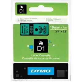 CINTA ROTULADORA D1 19MMX7M NEGRO VERDE DYMO S0720890