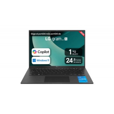 LG Gram 14Z90RU GAA55B ordenador portatil Intel Core i5 i5 1334U Portatil 356 cm 14 WUXGA 16 GB LPDDR5 SDRAM 512 GB SSD Wi Fi 6