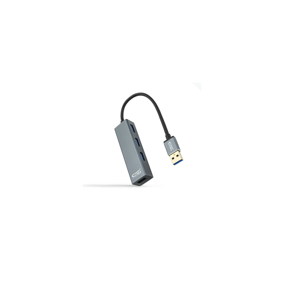 Nanocable USB 30 4xUSB30 USB A M USB 30 H Gris 10 cm