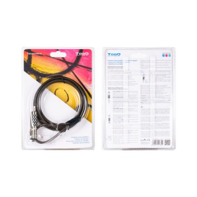 TooQ Cable de Seguridad Tipo NANO con Combinacion para Portatiles 15 metros Gris Oscuro