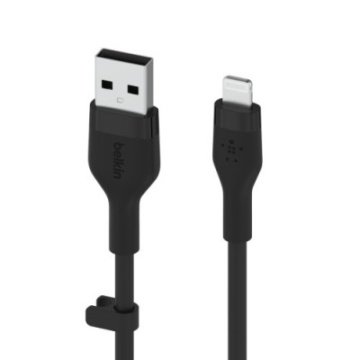 Belkin Cbl Silicqe USB A LTG 2M noir Negro