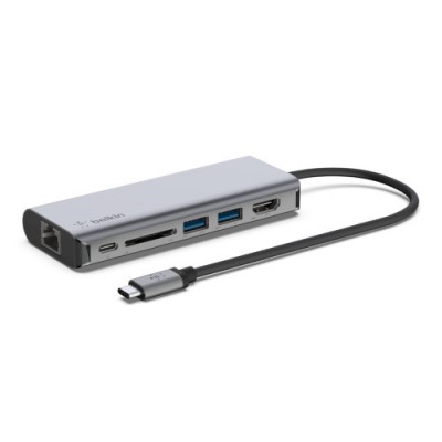 Belkin AVC008BTSGY base para portatil y replicador de puertos USB 32 Gen 1 31 Gen 1 Type C Negro Gris