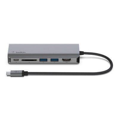 Belkin AVC008BTSGY base para portatil y replicador de puertos USB 32 Gen 1 31 Gen 1 Type C Negro Gris