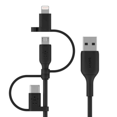Belkin BOOST CHARGE cable USB 1 m USB A USB C Micro USB B Lightning Negro