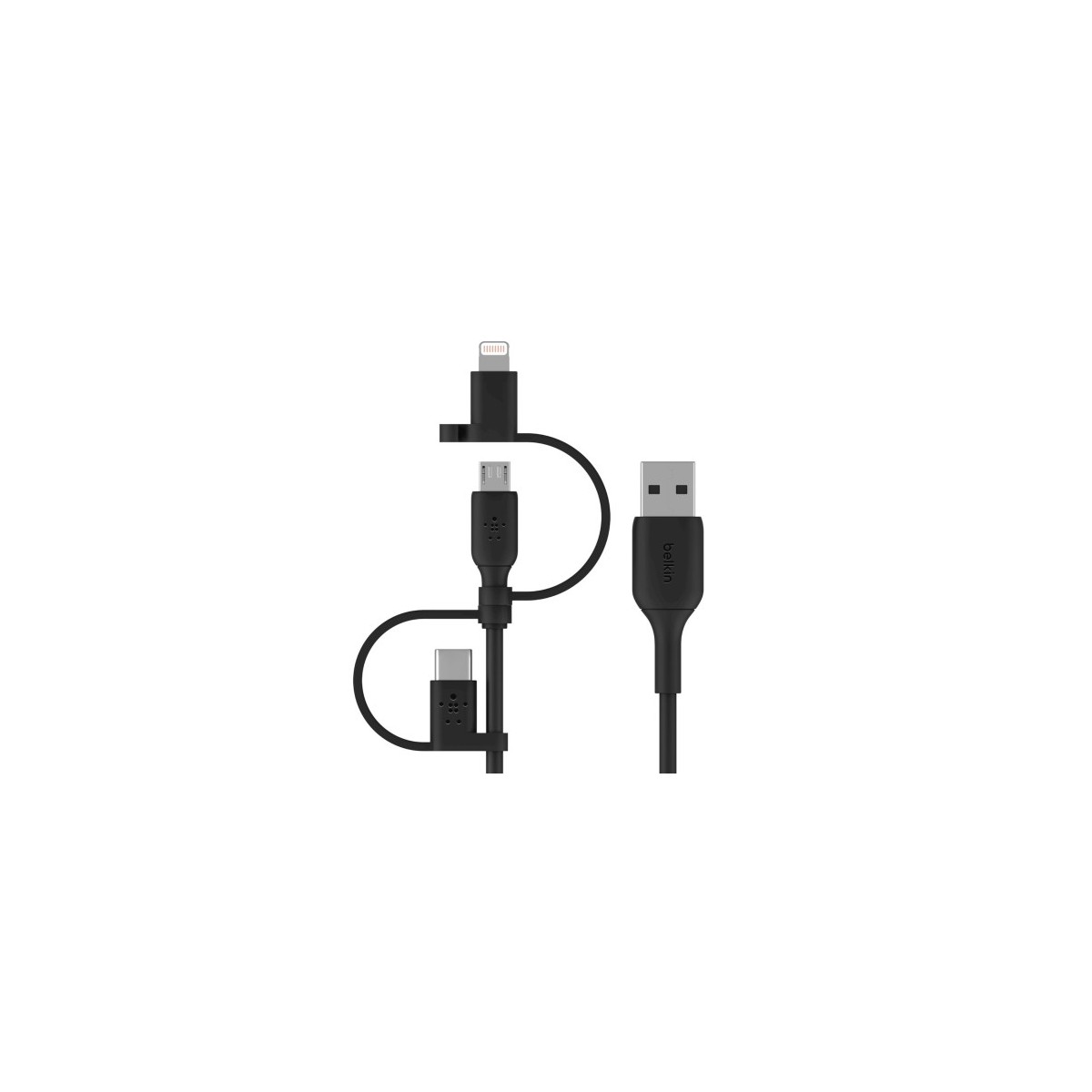 Belkin BOOST CHARGE cable USB 1 m USB A USB C Micro USB B Lightning Negro